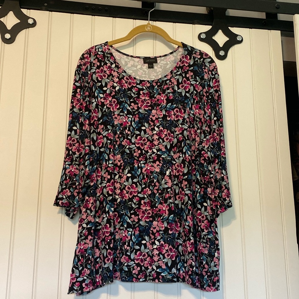 J. Jill Multicolor Floral Blouse